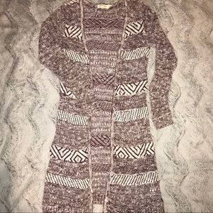 Knit maroon cardigan